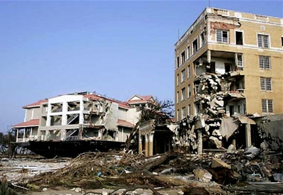 Destroyed buildings